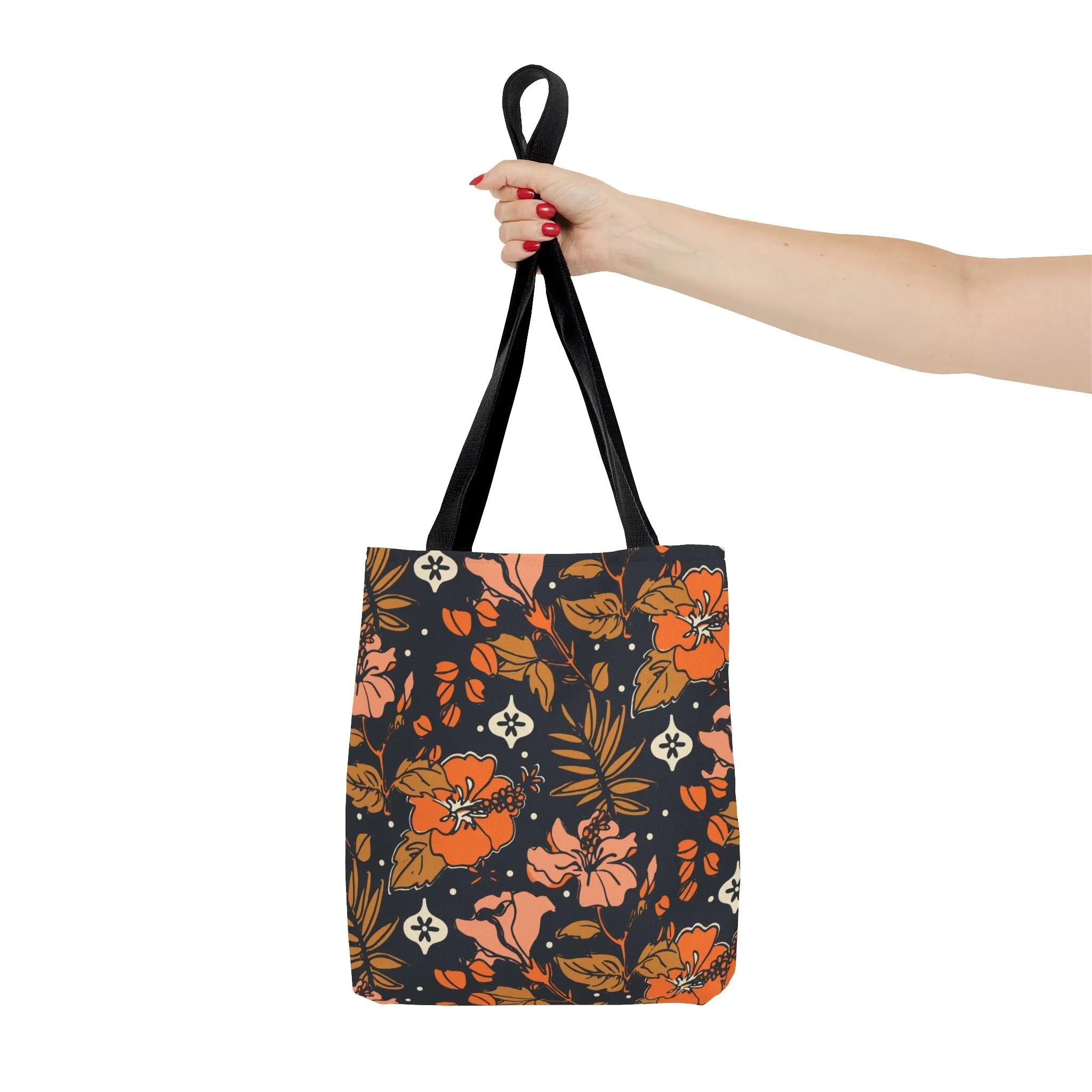 Retro Hibiscus Tote Bag