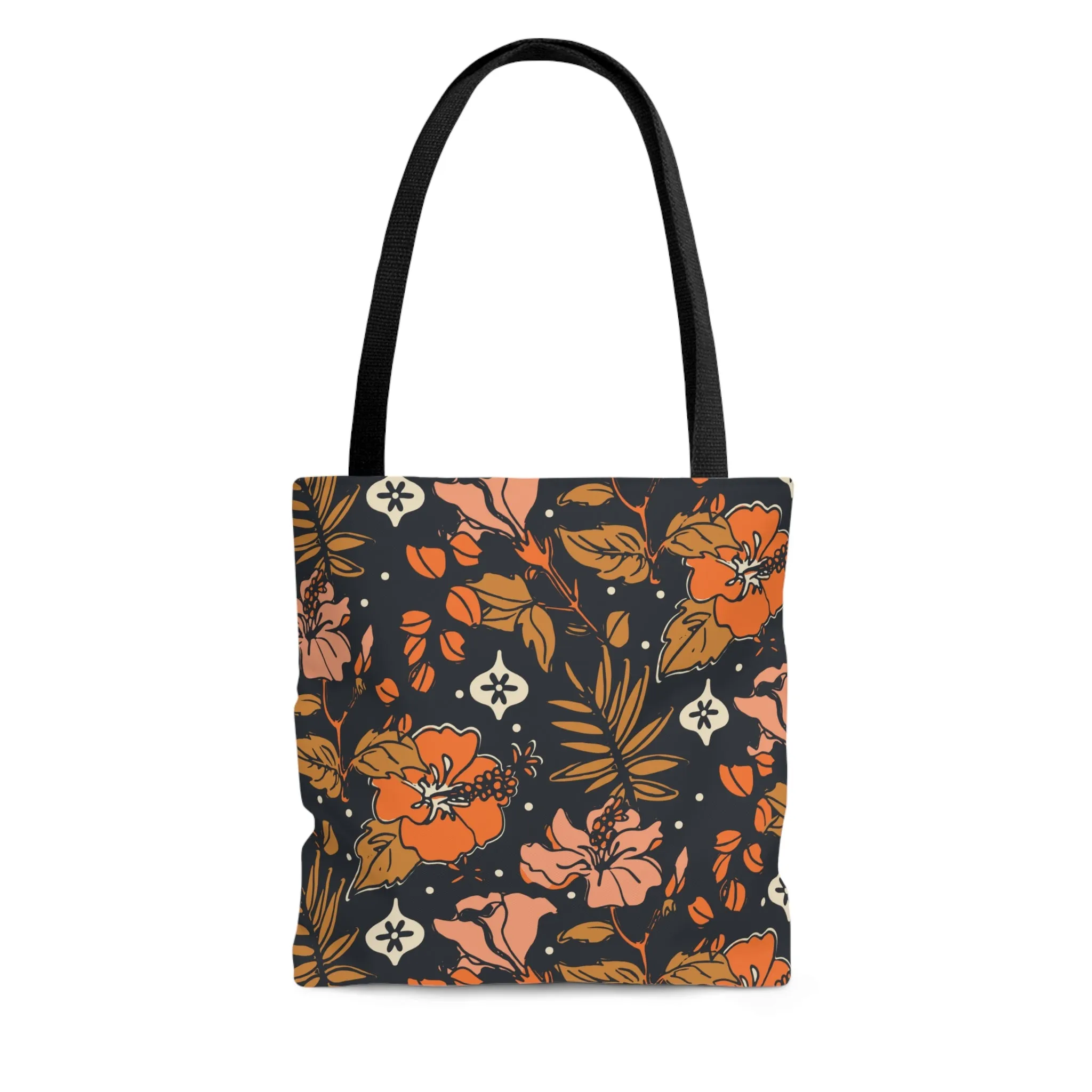 Retro Hibiscus Tote Bag