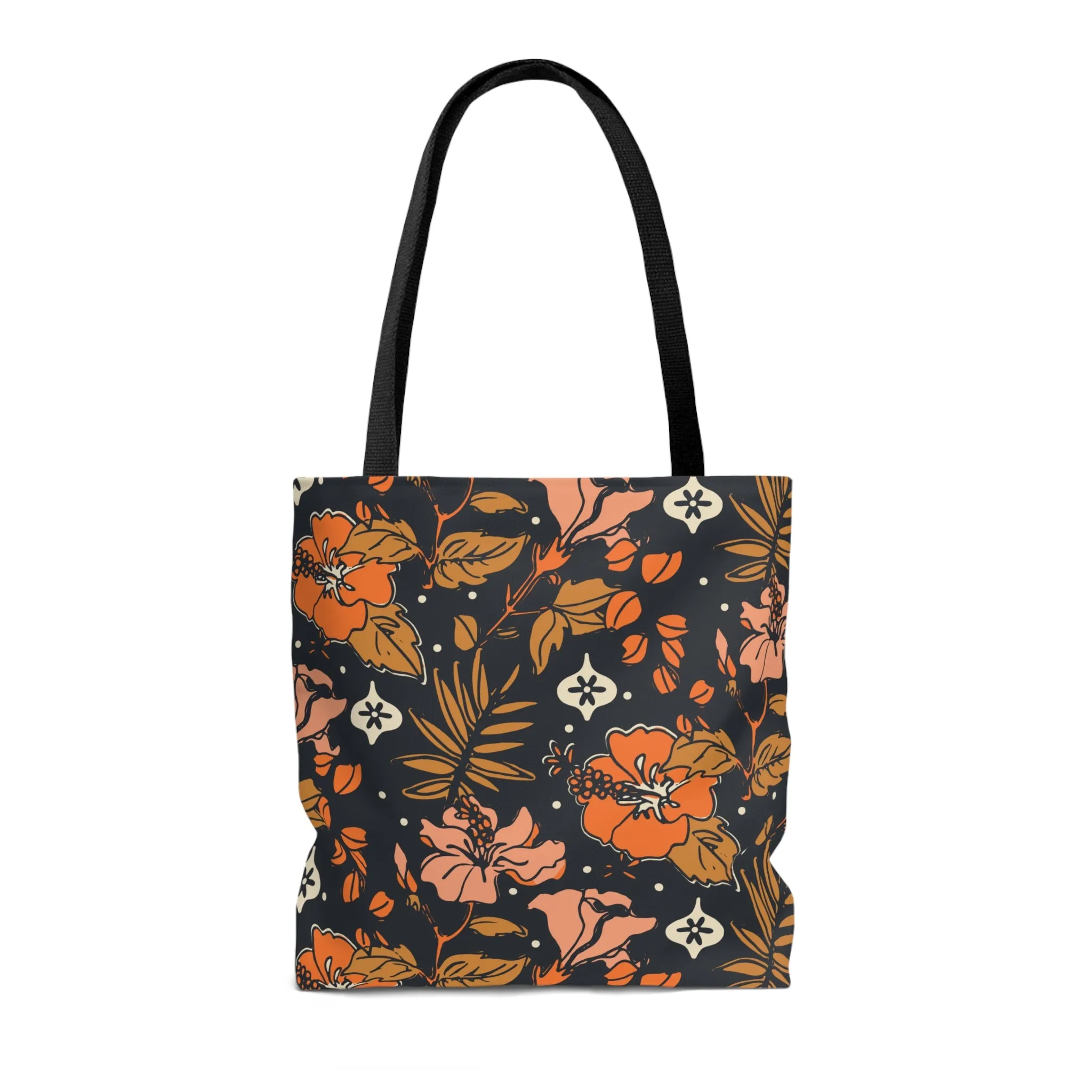 Retro Hibiscus Tote Bag