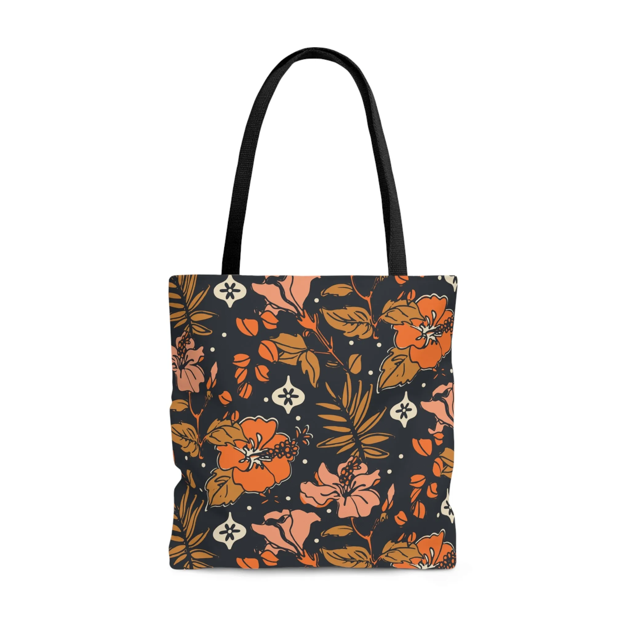 Retro Hibiscus Tote Bag
