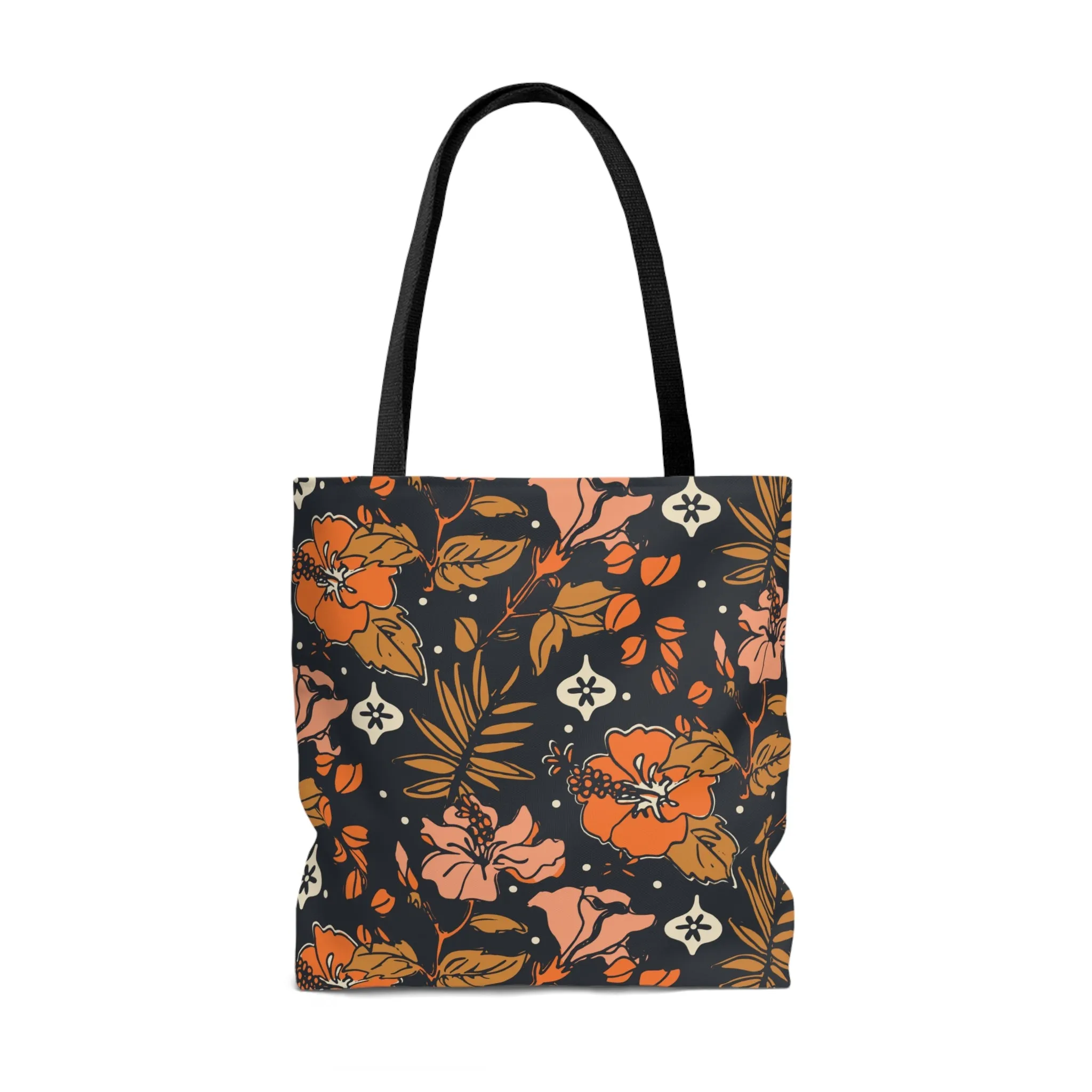 Retro Hibiscus Tote Bag