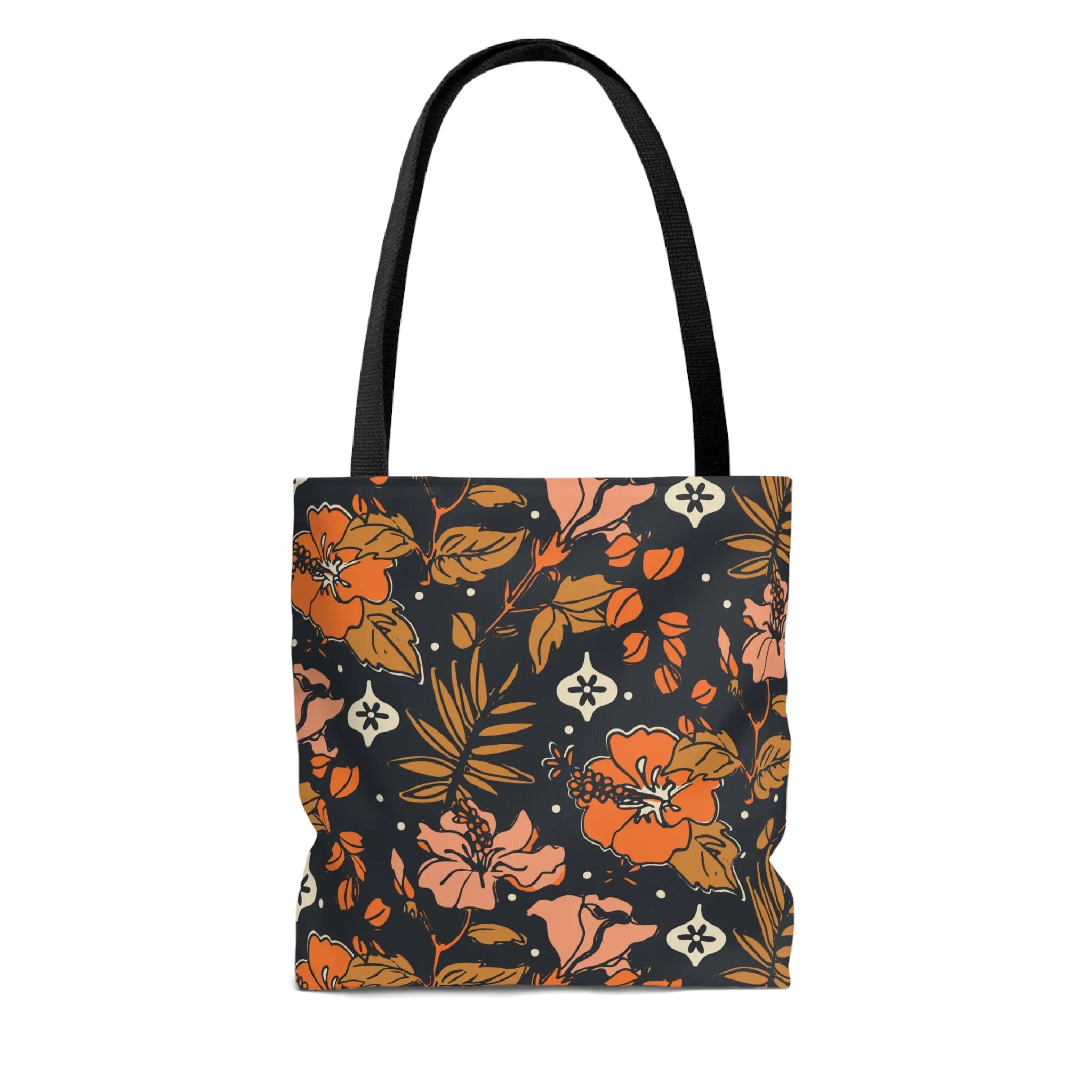 Retro Hibiscus Tote Bag