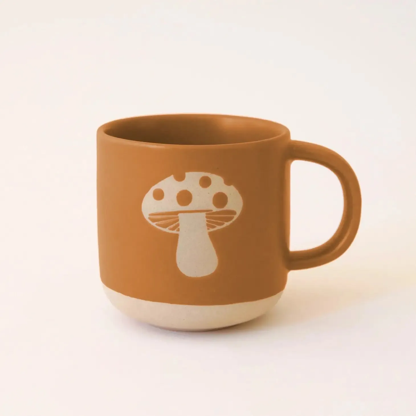 retro mushroom ceramic mug