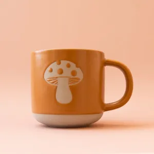 retro mushroom ceramic mug