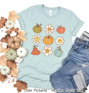 Retro Pumpkins & Daisys Fall Tee