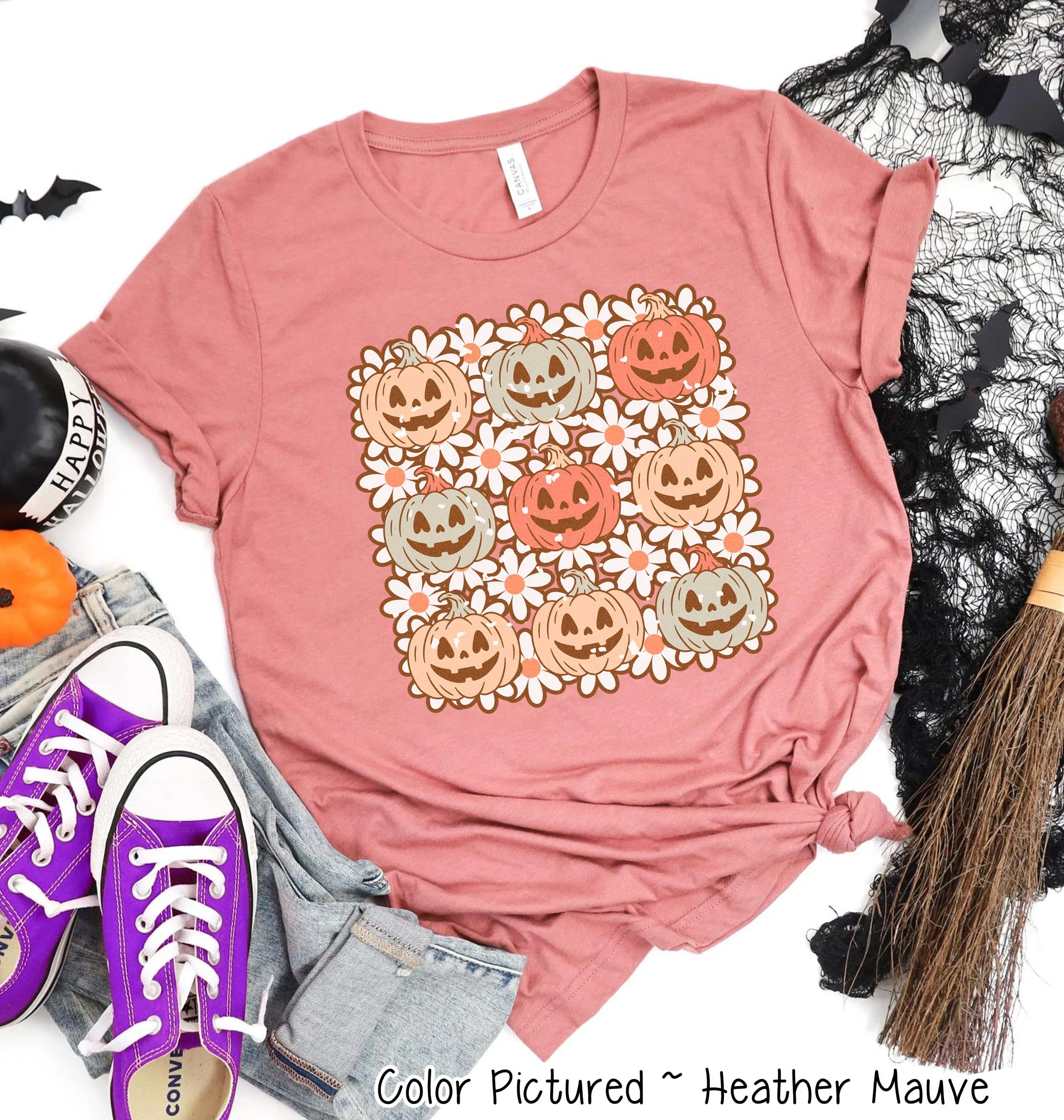 Retro Pumpkins Halloween Tee