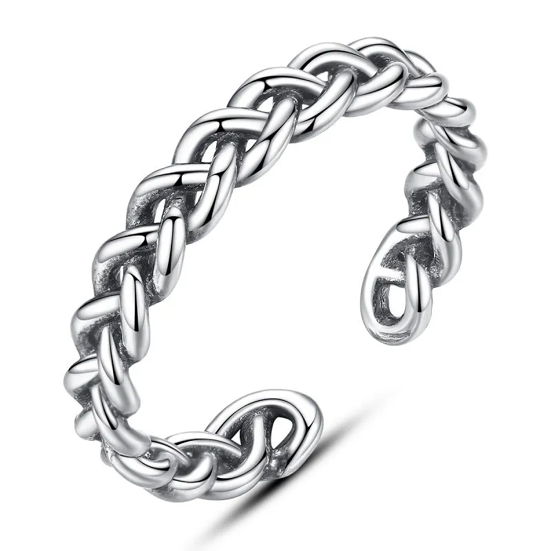 Retro Twist-shaped Open Ring