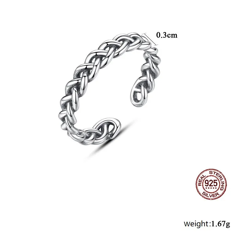 Retro Twist-shaped Open Ring