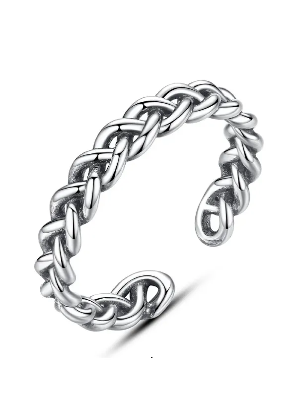 Retro Twist-shaped Open Ring
