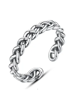 Retro Twist-shaped Open Ring