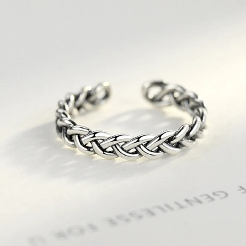 Retro Twist-shaped Open Ring