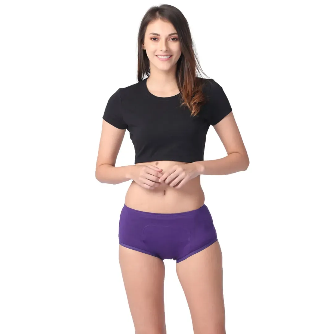 Reusable Period Panties For Heavy Flow | Boxer Fit | Prevents Front, Back & Inner Thigh Stains