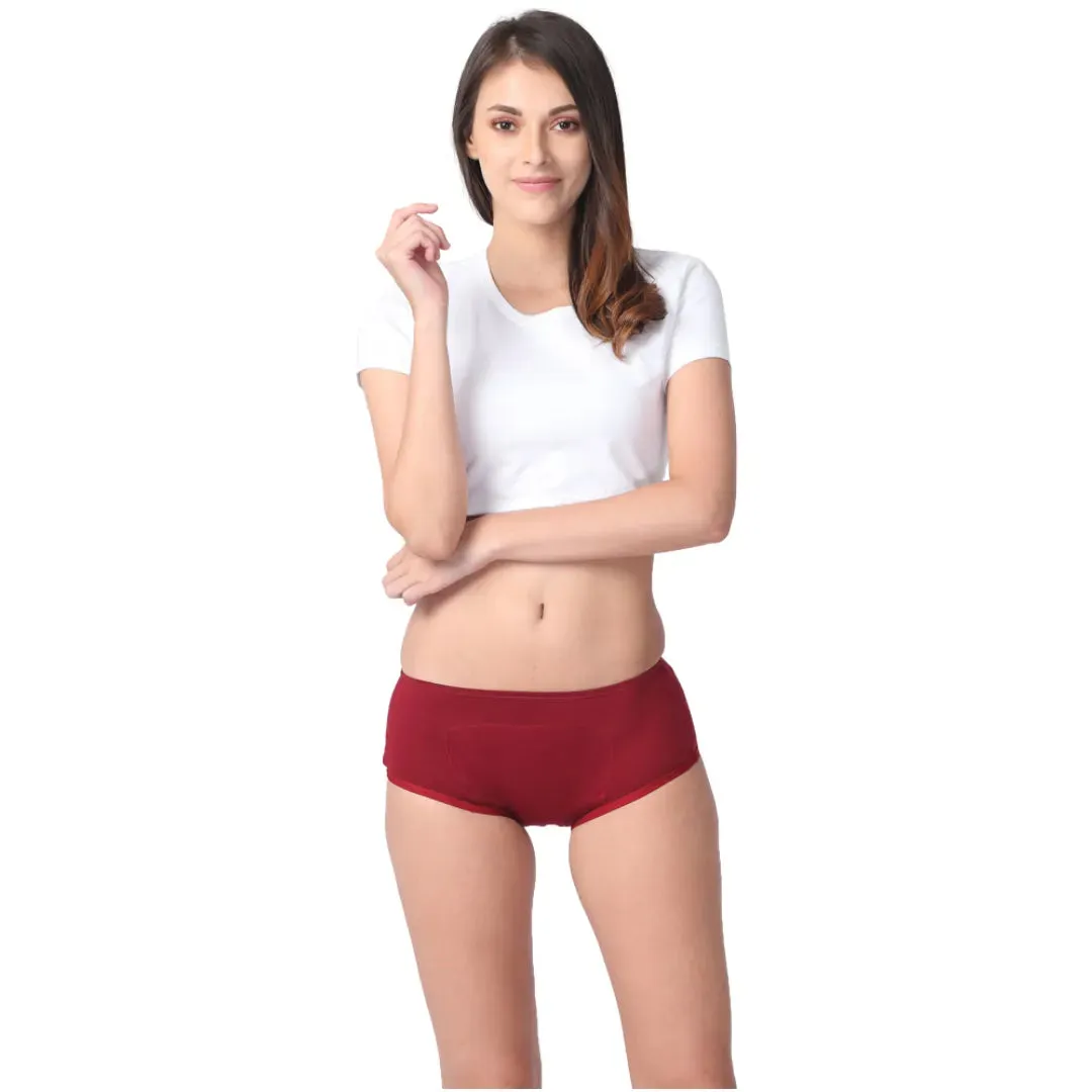 Reusable Period Panties For Heavy Flow | Boxer Fit | Prevents Front, Back & Inner Thigh Stains