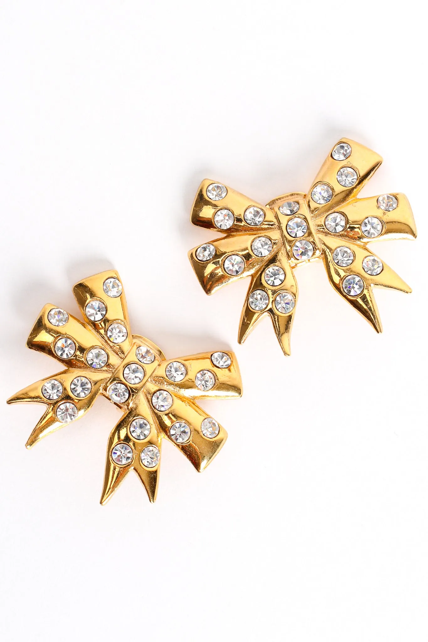 Rhinestone Bow Earrings