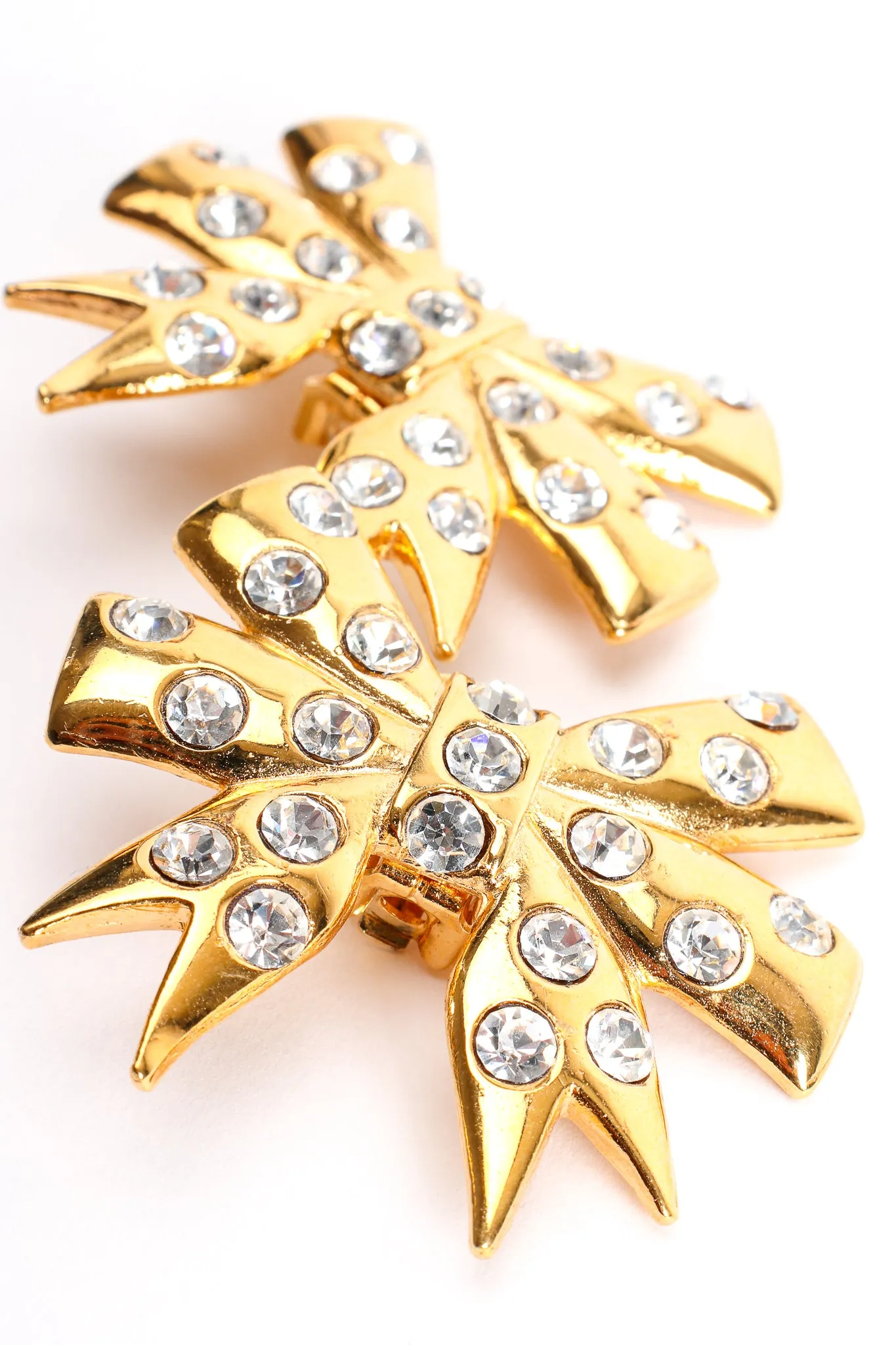 Rhinestone Bow Earrings