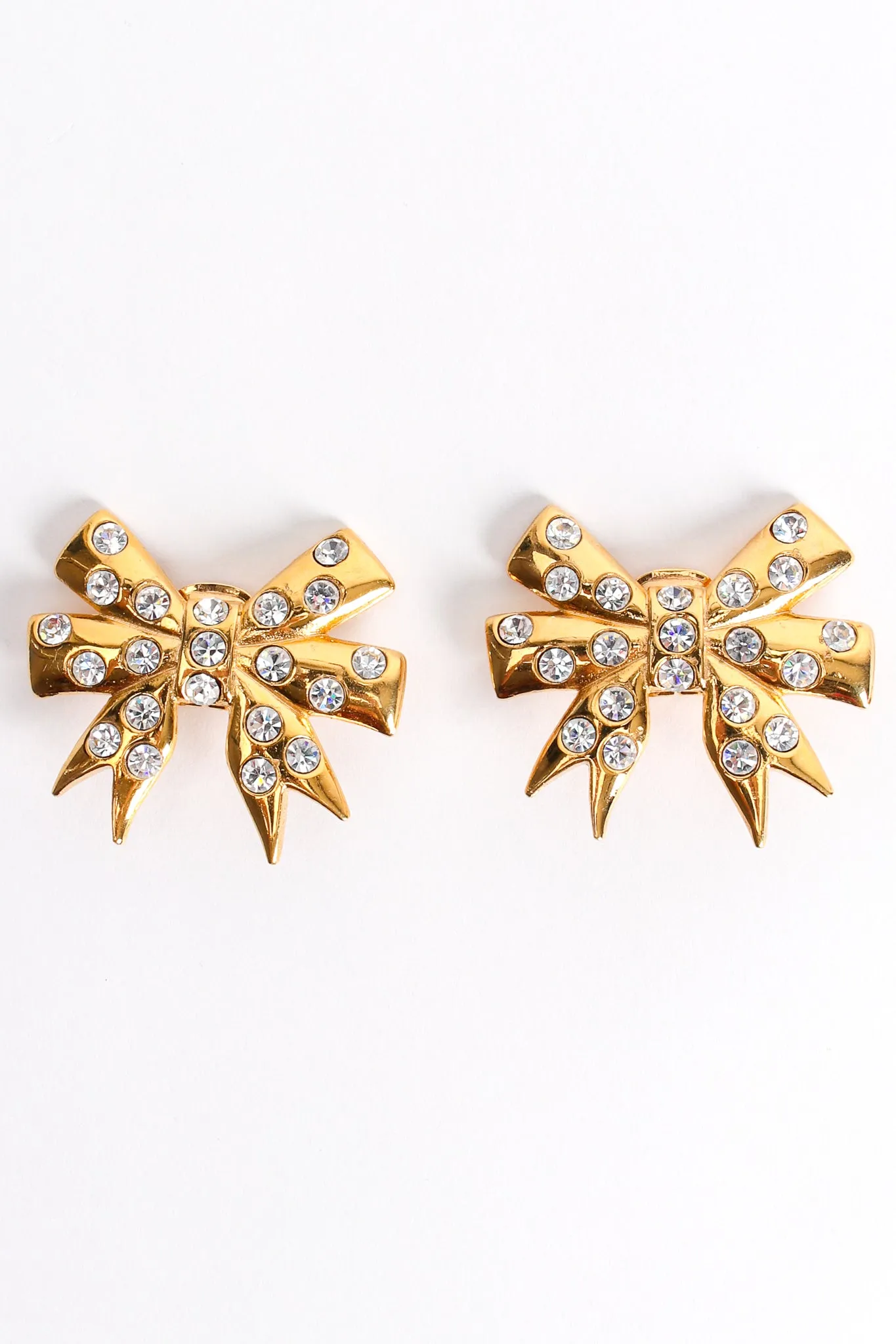 Rhinestone Bow Earrings