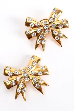 Rhinestone Bow Earrings