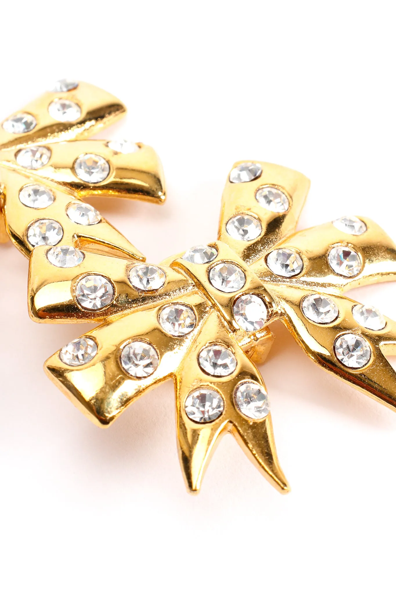 Rhinestone Bow Earrings
