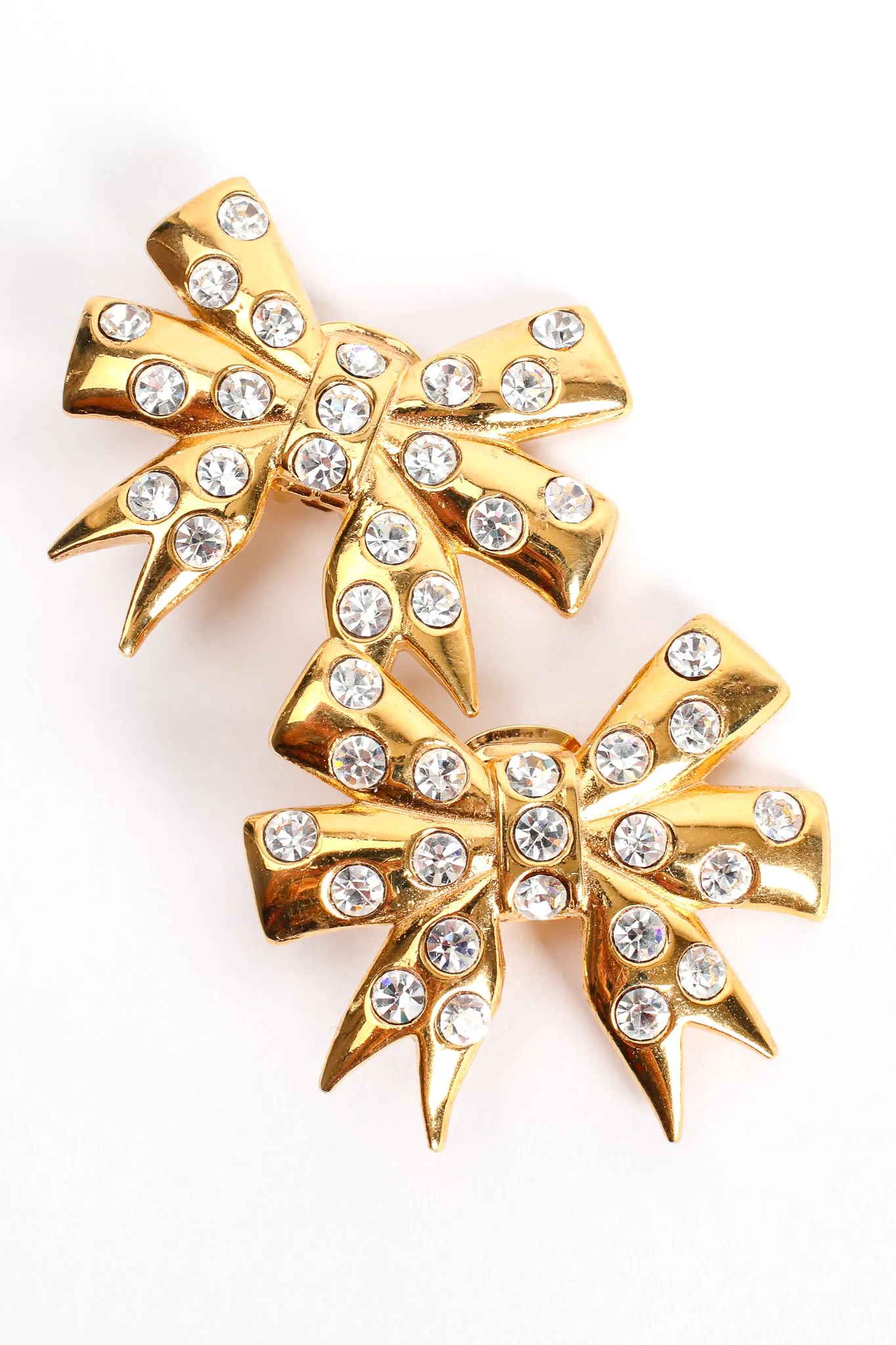 Rhinestone Bow Earrings