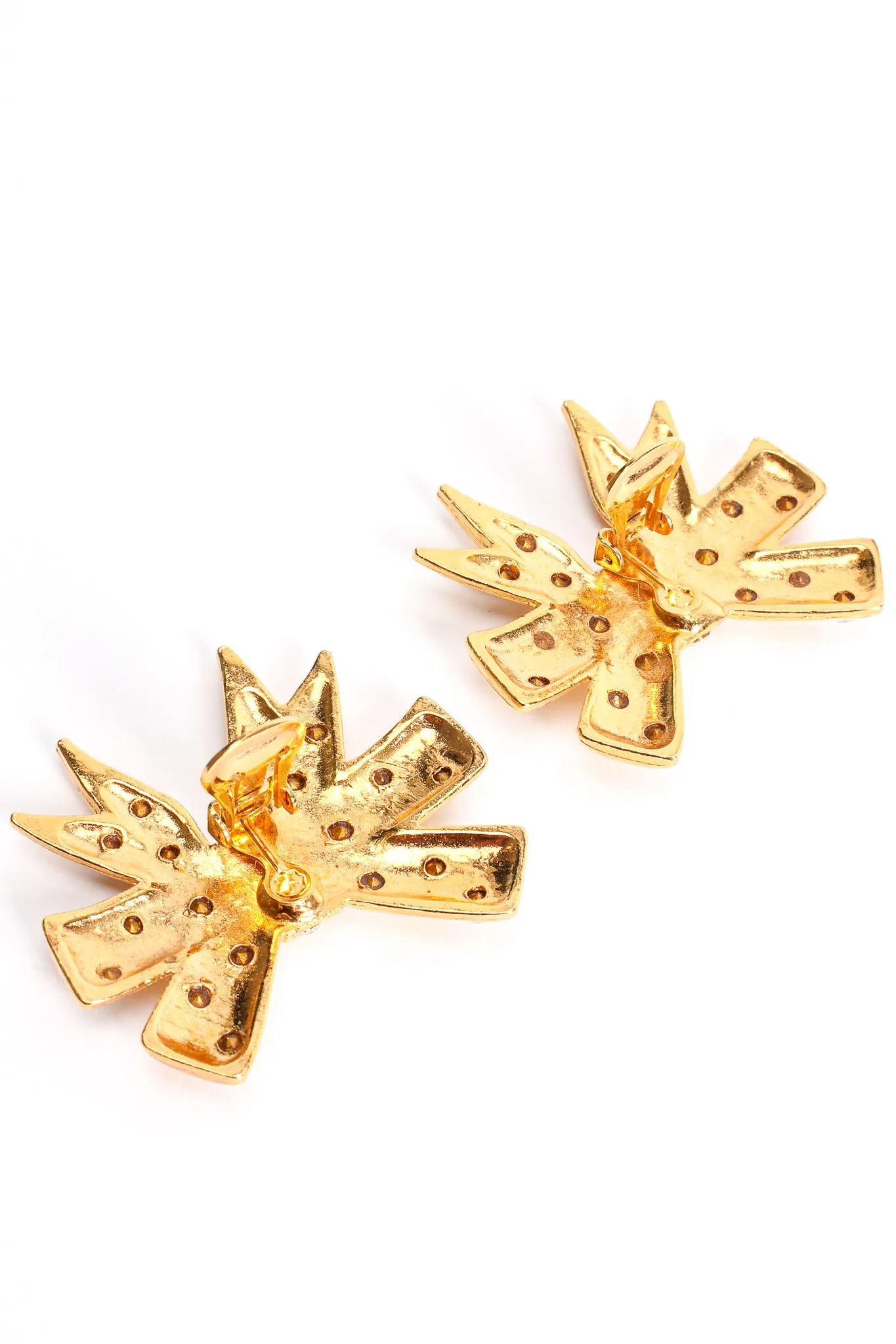 Rhinestone Bow Earrings