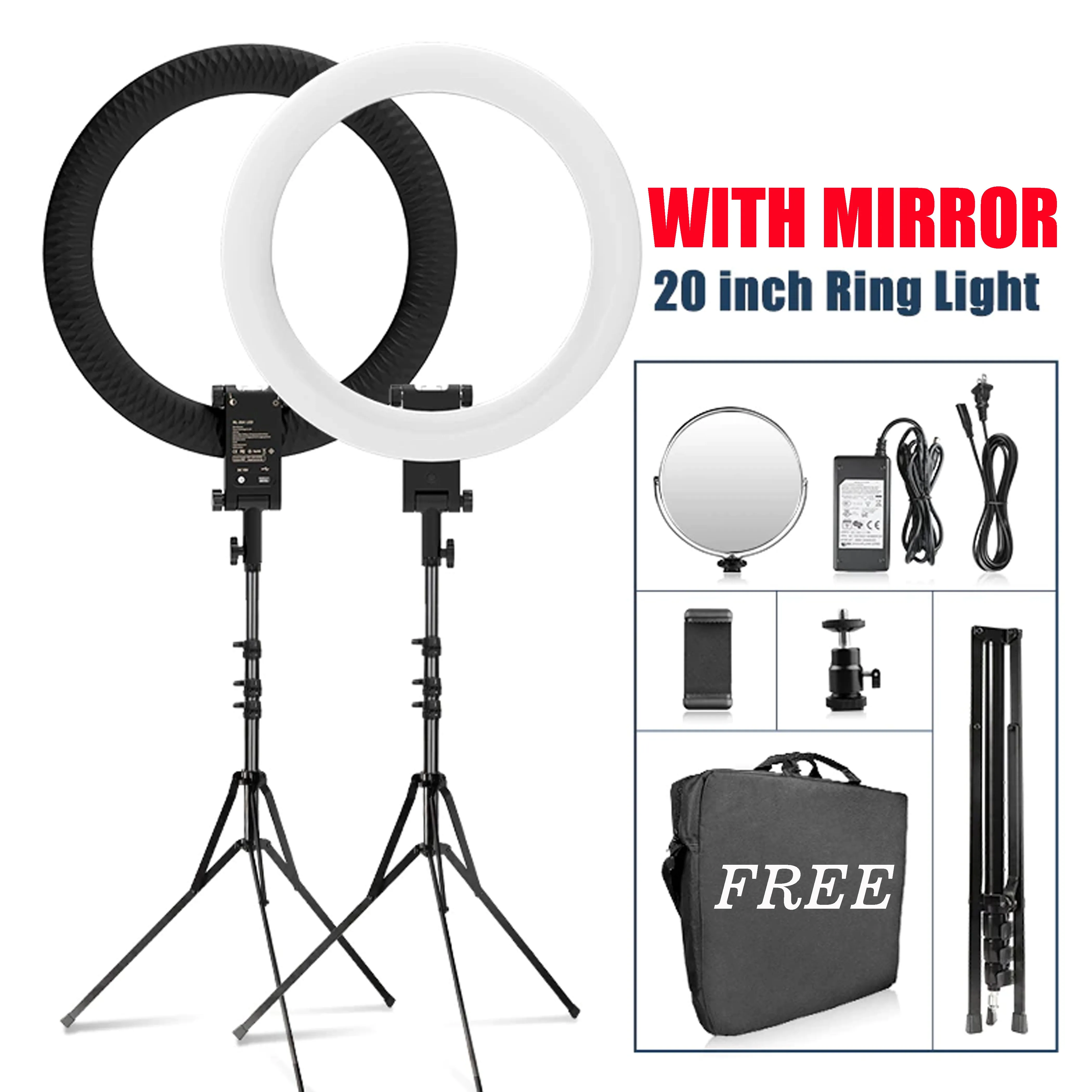 Ring Light With Mirror