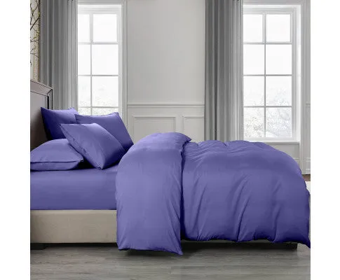 Royal Comfort 2000TC 6 Piece Bamboo Sheet & Quilt Cover Set Cooling Breathable - ROYAL BLUE