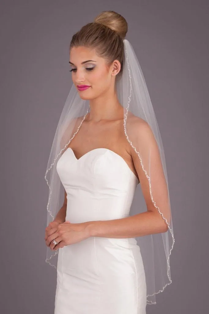 Roycebridal Kennedy Blue Aria Pearl and Crystal Beaded Veil