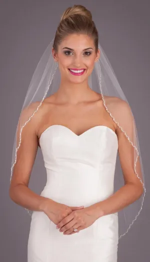 Roycebridal Kennedy Blue Aria Pearl and Crystal Beaded Veil