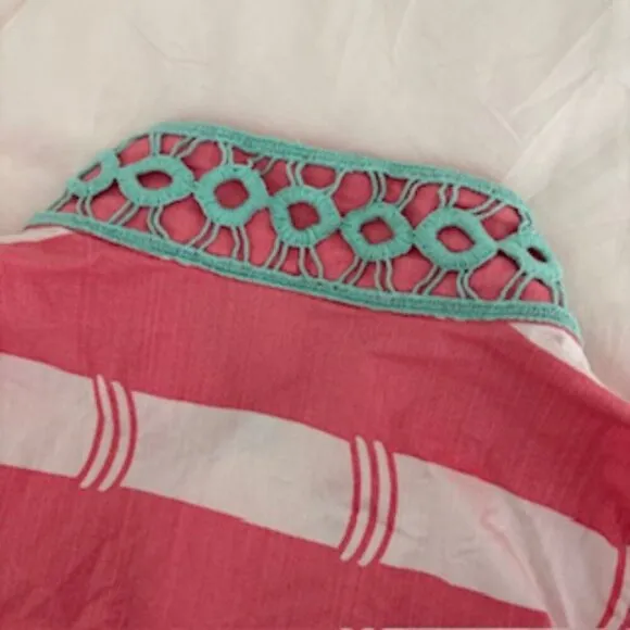 Sail to Sable Pink White Striped Dress