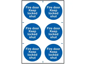 Scan Fire Door Keep Locked Shut - Pvc 200 X 300Mm
