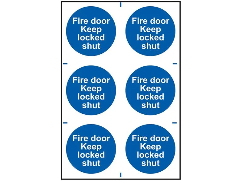 Scan Fire Door Keep Locked Shut - Pvc 200 X 300Mm