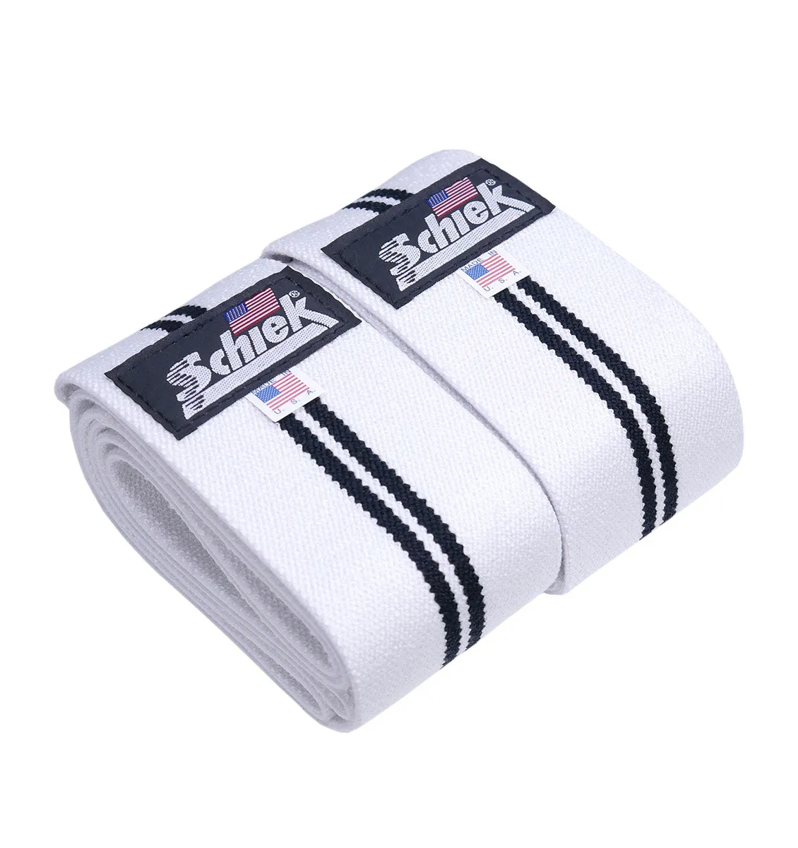 Schiek 52" Elbow Wraps - White/Black