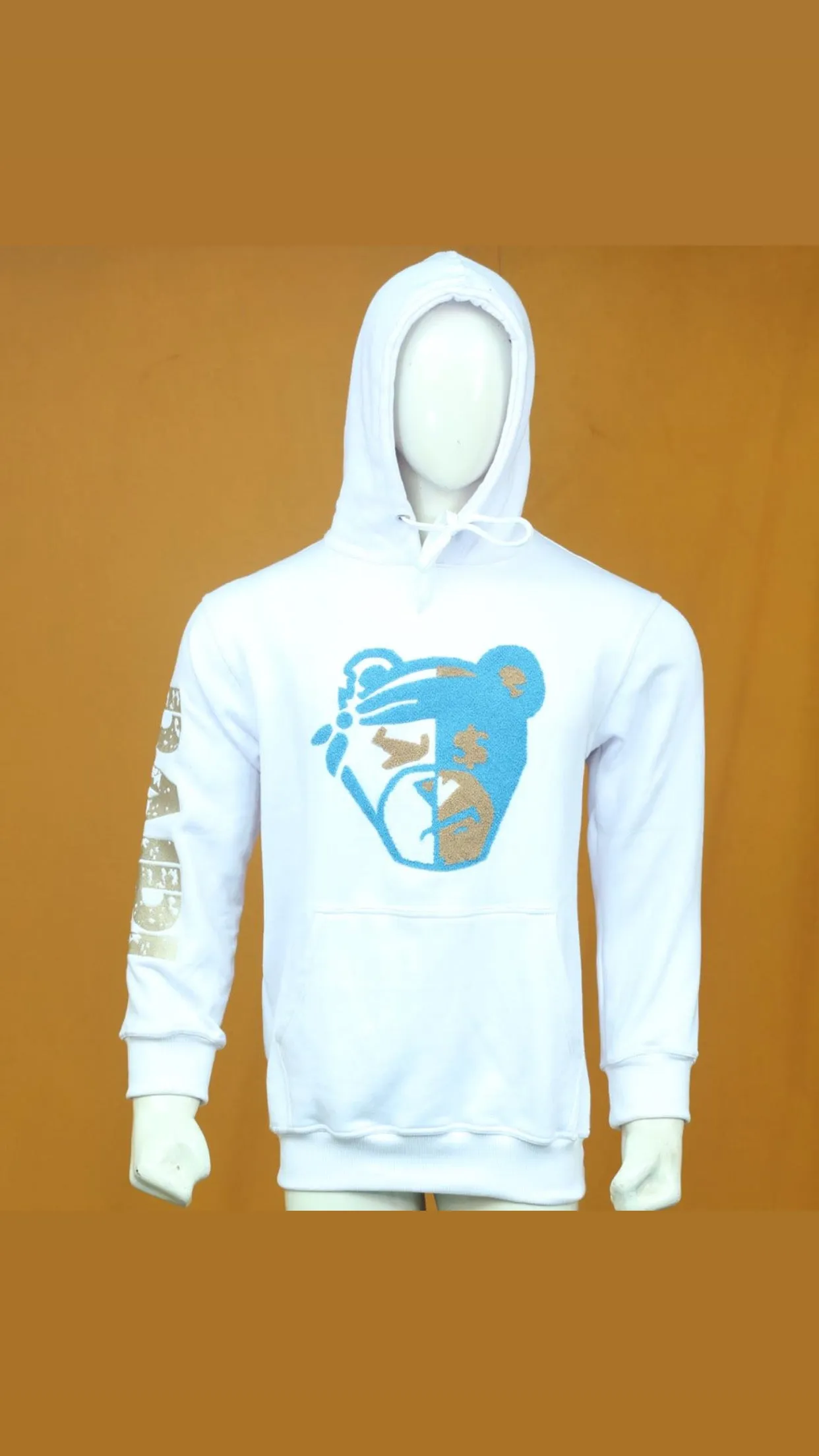 Secure The Bag (STB) Unisex Chenille Hoodie White (Pre Order Only)