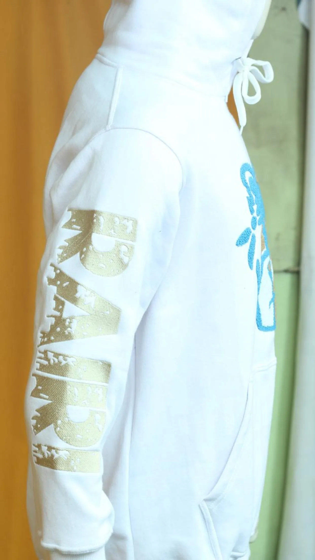 Secure The Bag (STB) Unisex Chenille Hoodie White (Pre Order Only)