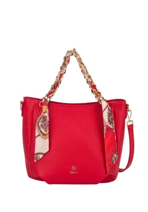 Seebreeze Tote Bag With Scarf - Red