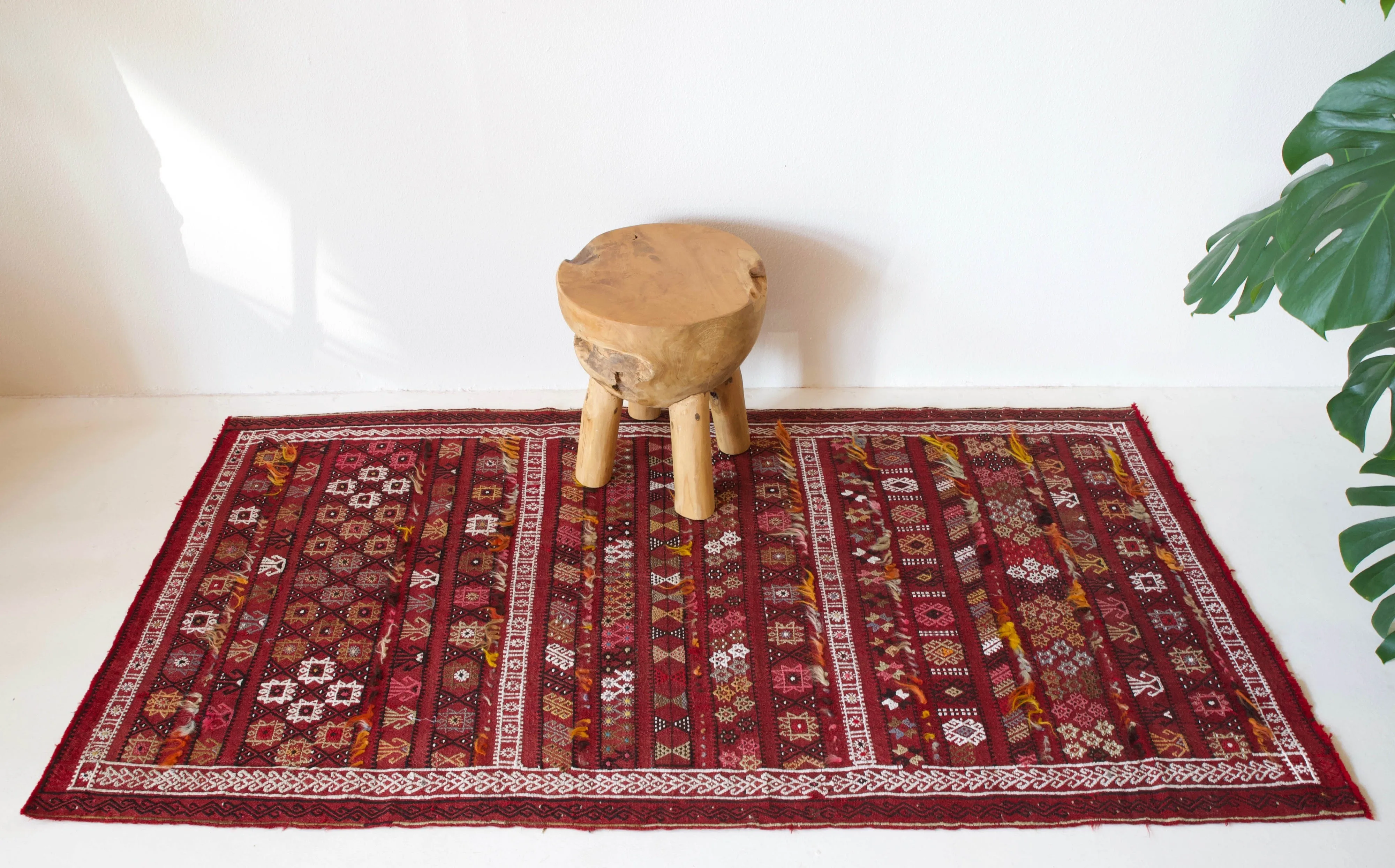 Semi-antique Sivas Cicim Kilim Rug 3'2"x6'