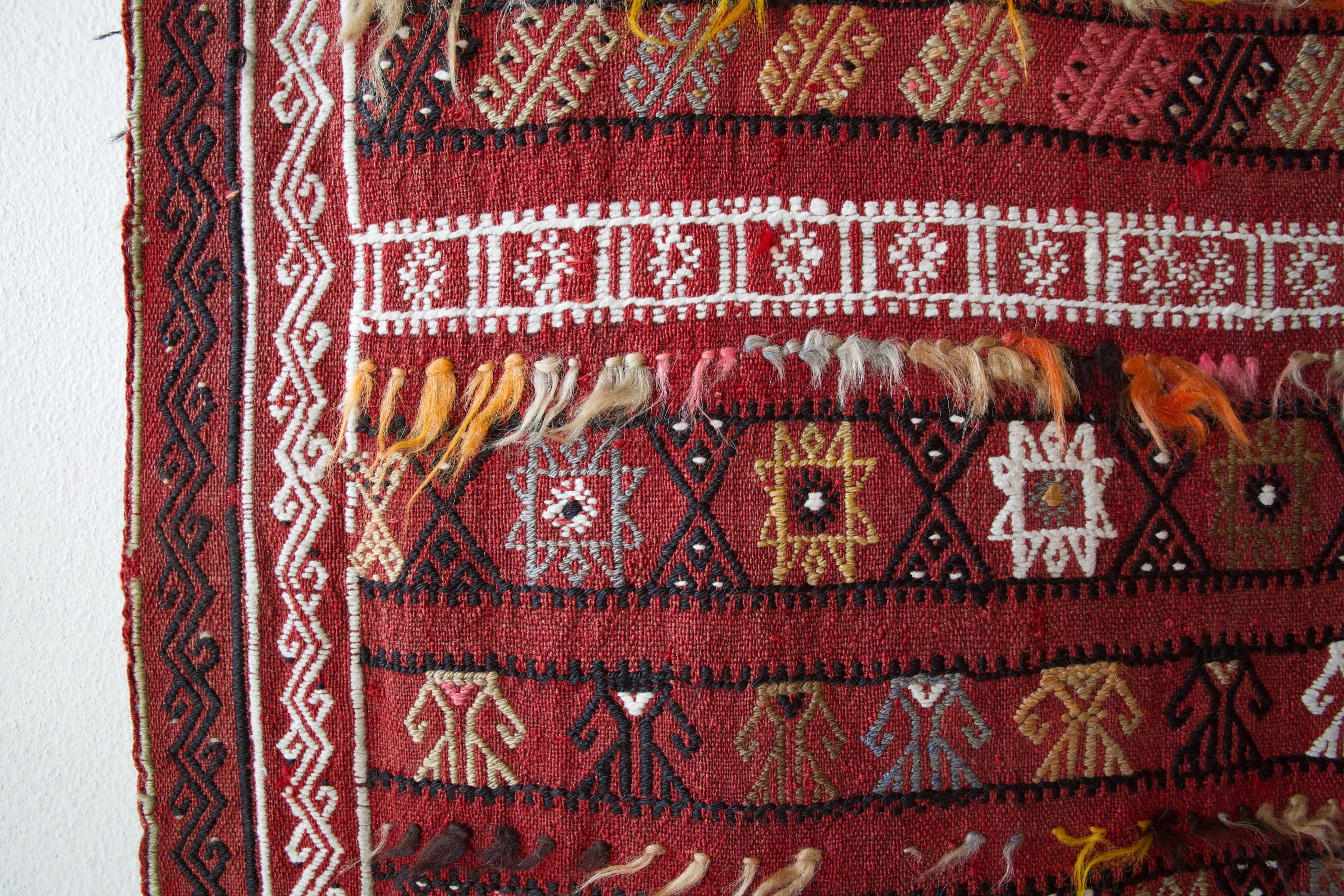 Semi-antique Sivas Cicim Kilim Rug 3'2"x6'