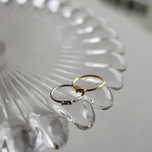 shiny dot bijou pinky ring