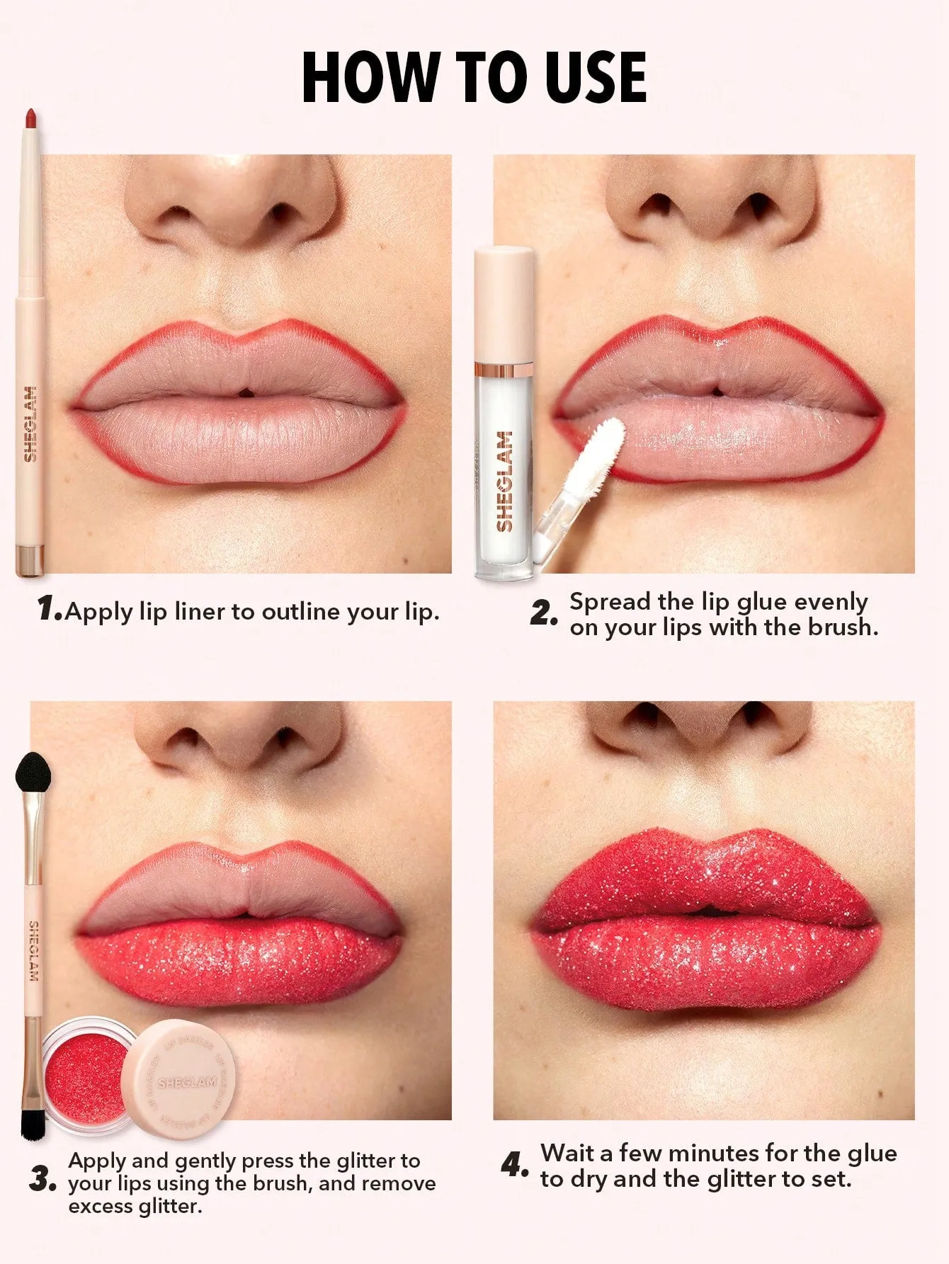 Shiny Liquid Glitter Lip Gloss