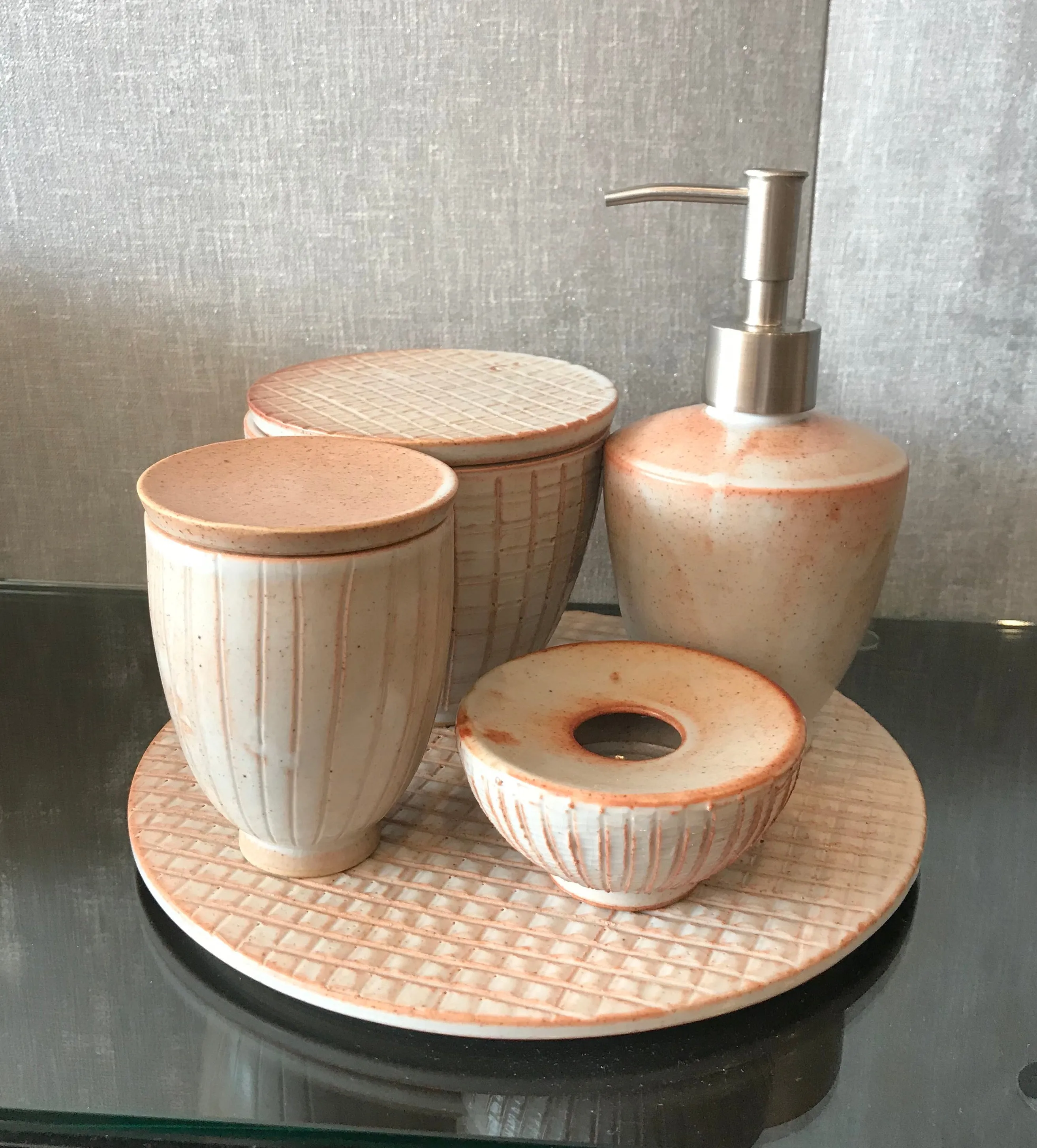 Shiny Shino Stoneware Set, Matte Finish