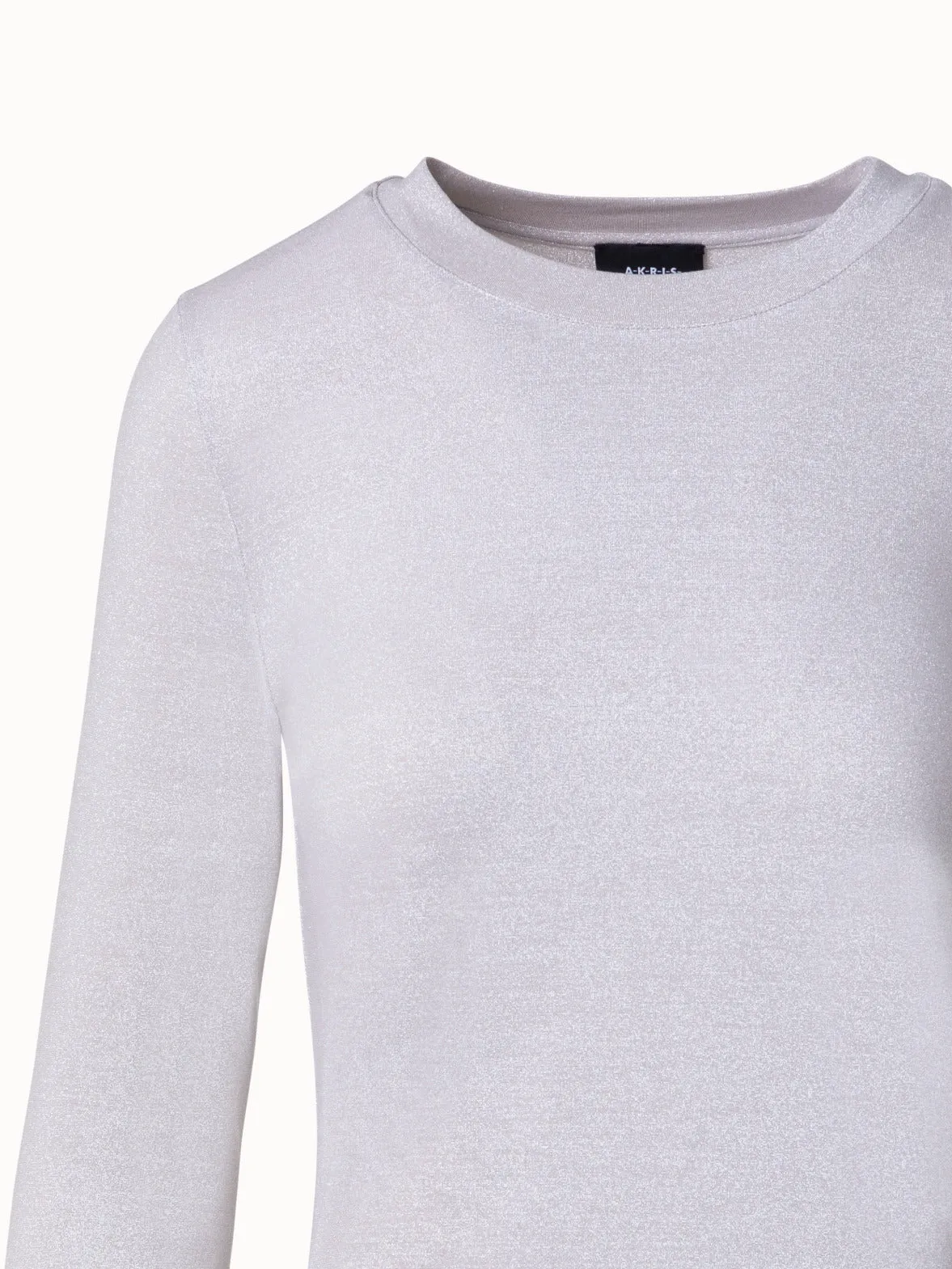 Shiny Viscose Lurex Jersey Top