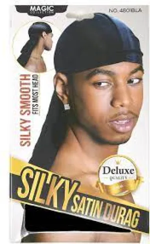 Silky satin Durag- Black