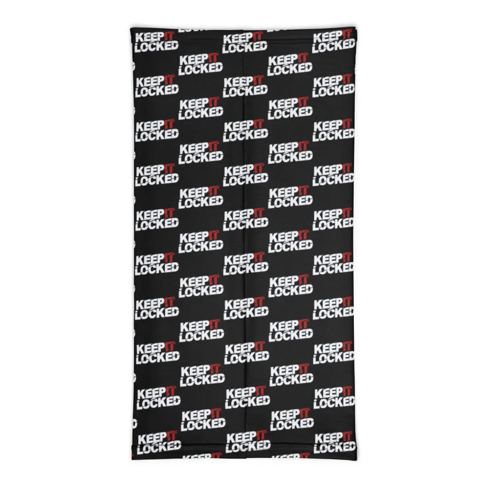 Simon Hill Keep It Locked Logo Pattern Neck Gaiter