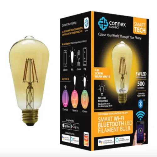 Smart WiFi Bulb 5W LED Amber Filament Vintage Screw  CC-L2001