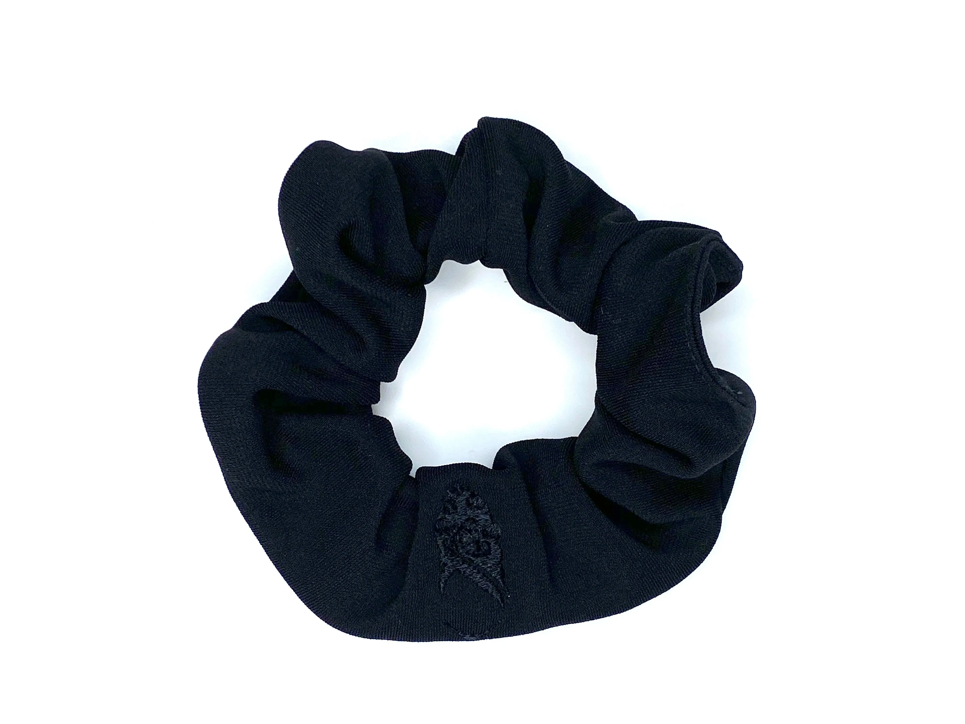 Smooth Black Scrunchie