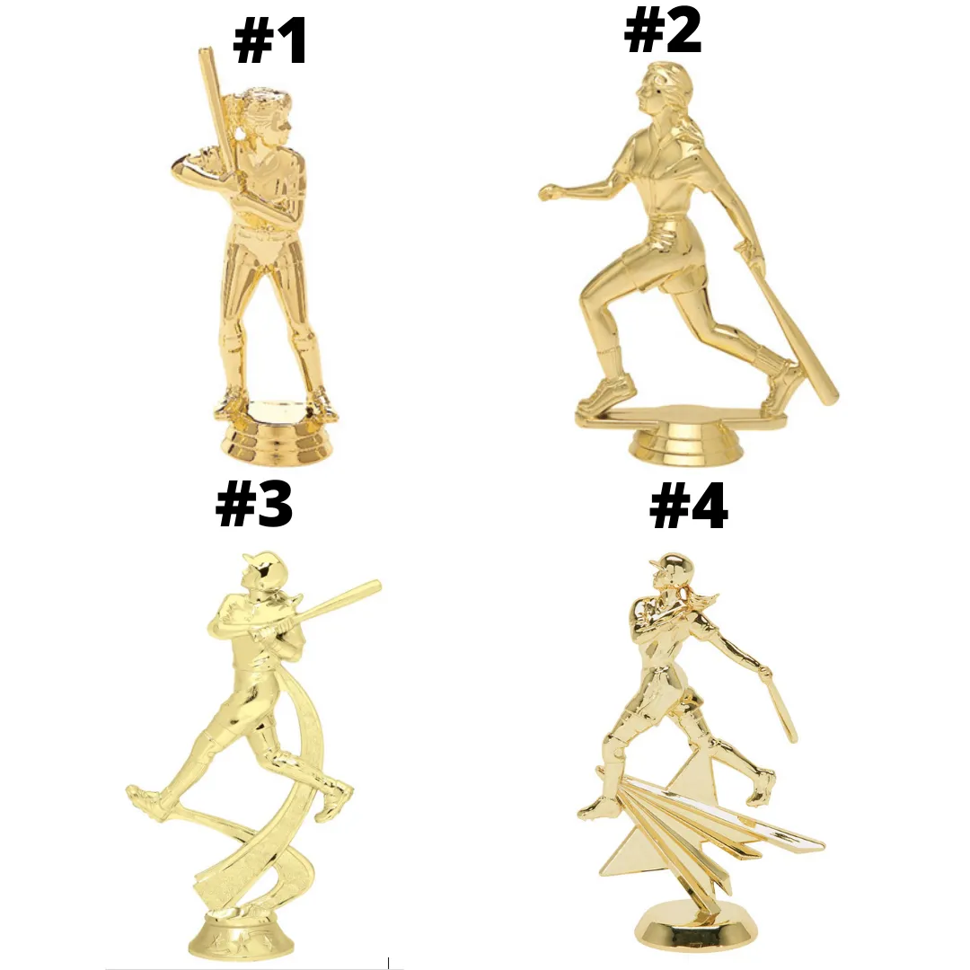 Softball / Baseball Trophy - Traditional Shiny - Female