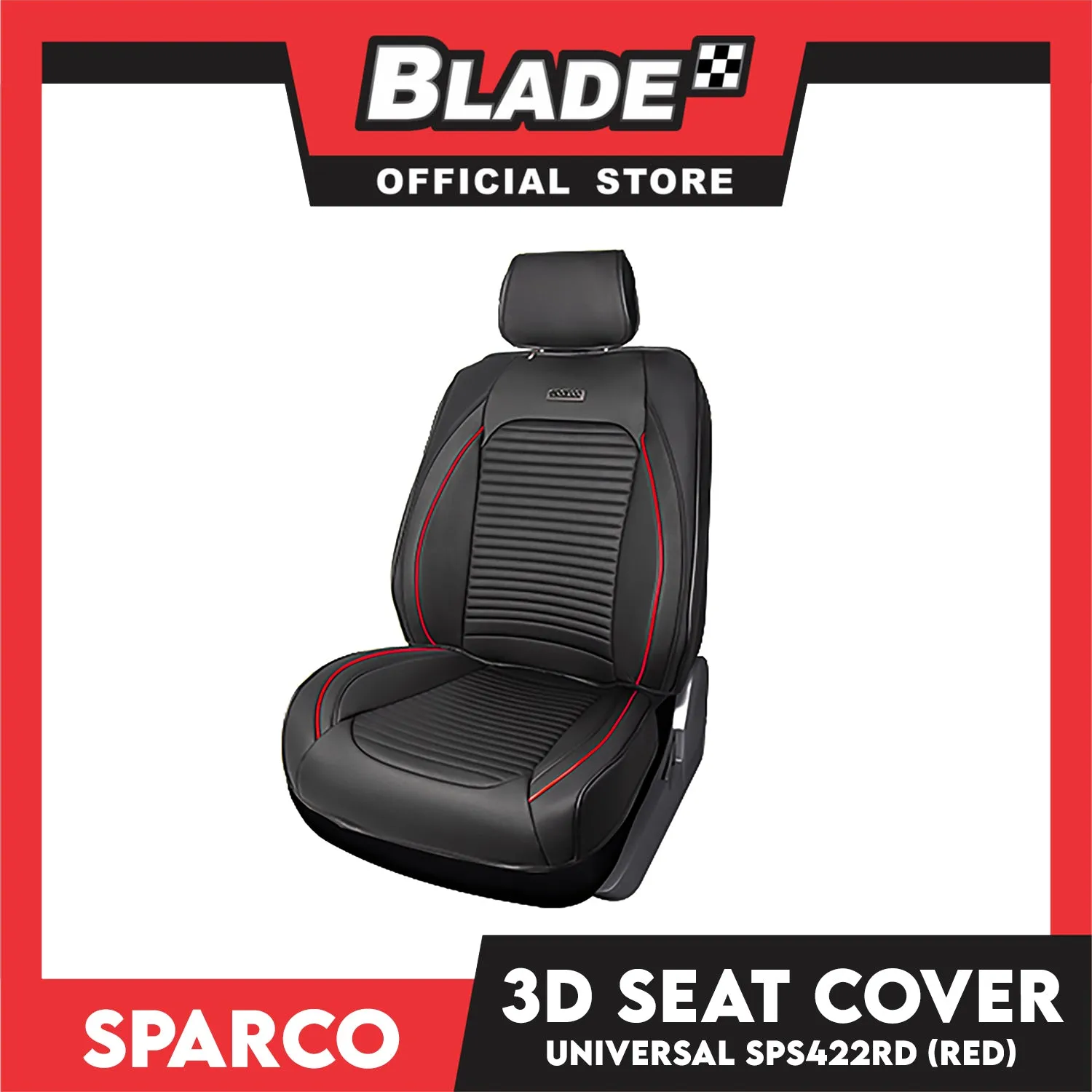 Sparco 3D Seat Cover Universal SPS422- Washable and Breathable Universal Seat Cover for Driving Sea