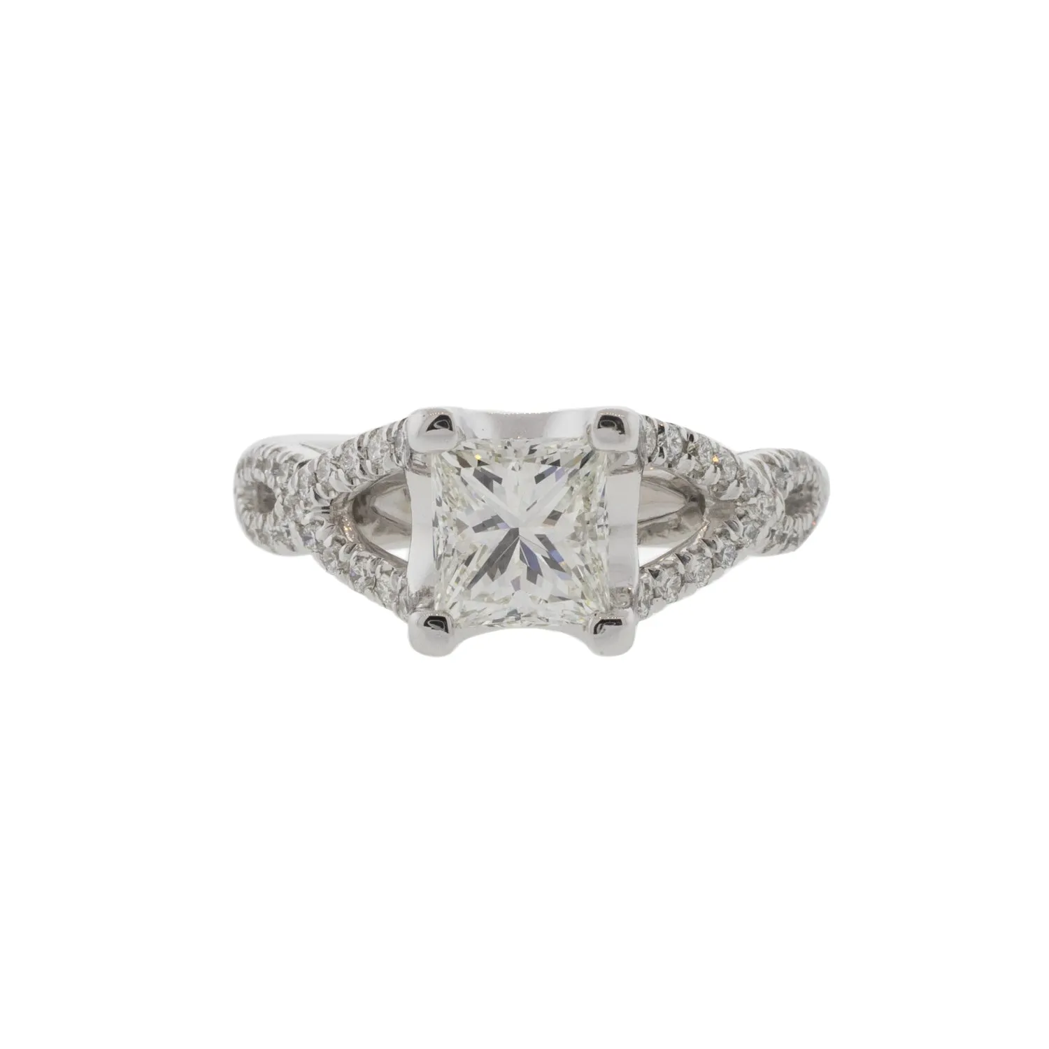 Split Shank Princess Cut Diamond Ring