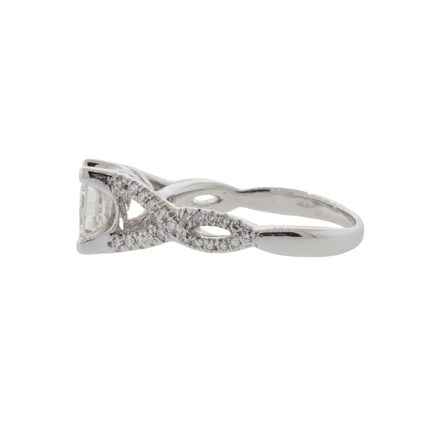 Split Shank Princess Cut Diamond Ring