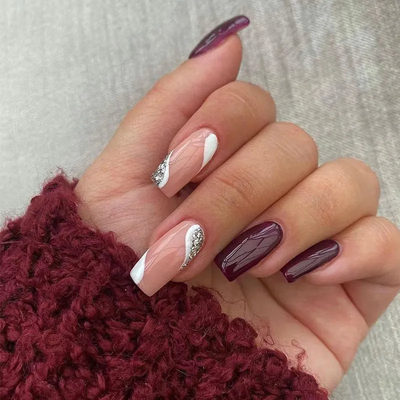 Square Op-Art Brown Redwine